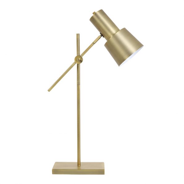 Industrielle Tischlampe Preston Messing