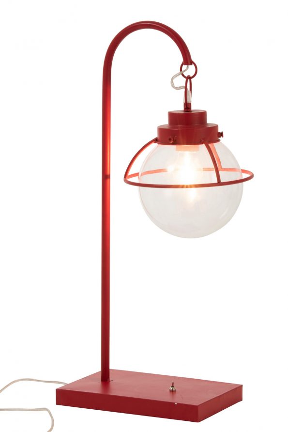 Industrielle Tischlampe Vinny Rot – Bild 4