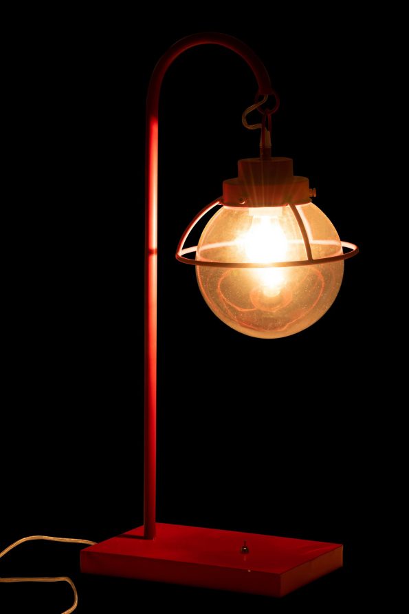 Industrielle Tischlampe Vinny Rot – Bild 5