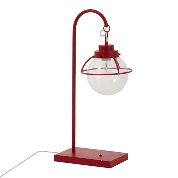 Industrielle Tischlampe Vinny Rot