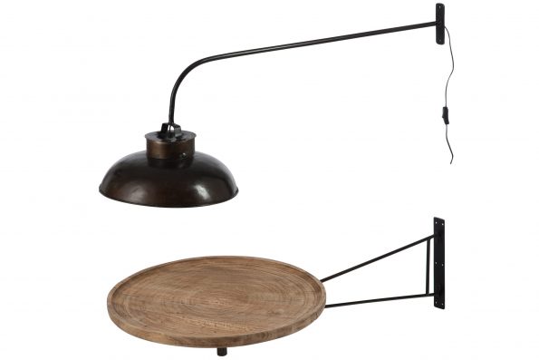 Industrielle Wandleuchte Chey Schwarz – Bild 3