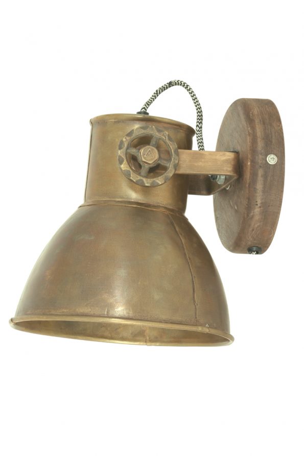 Industrielle Wandleuchte Elay Braun – Bild 3