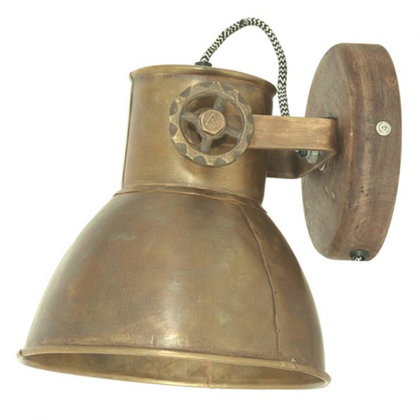 Industrielle Wandleuchte Elay Braun