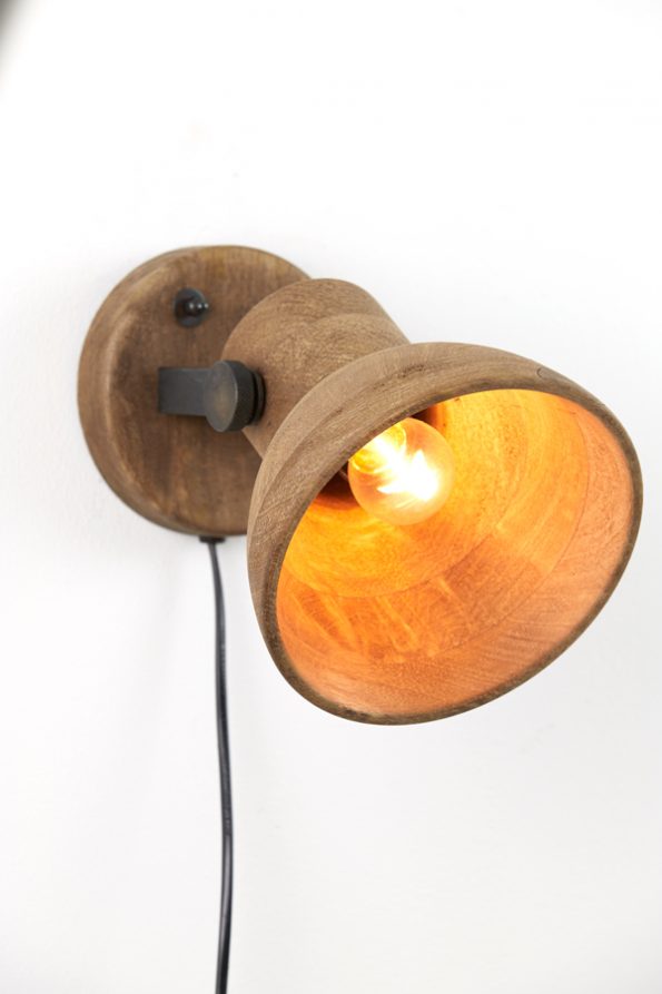 Industrielle Wandleuchte Ilanio Braun – Bild 9